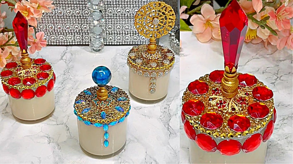 DIY GLAM CANDLES TOPPERS ROOM&nbsp;DECOR